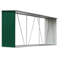 thumbnail image 2 of Charmma Garden Log Storage Shed Galvanized Steel 129.9"x33.1"x59.8" Green, 2 of 6