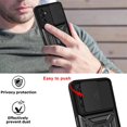 thumbnail image 4 of for Samsung Galaxy A05s 4G Case with Slide Camera Cover for Men, Military Grade Drop Phone Cover Case with Rotate Ring Kickstand for Samsung Galaxy A05s 4G SJ Black, 4 of 7