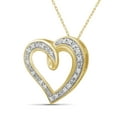 thumbnail image 2 of JewelersClub 1/4 Carat T.W. White Diamond 14K Gold over Silver Heart Pendant, 2 of 4