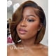 thumbnail image 2 of Peluca UNICE Short Bob, 25 cm, cabello humano castaño degradado, 2 of 9