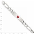 thumbnail image 3 of White Sterling Silver bracelet Medical Anchor Red 8.5 in 10 mm 9, 3 of 3