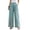 Light Blue, variant on Gealkoca Womens Linen Pants Wide Leg Women's Embroidery Pants Pocket Elastic Waist Pants, Black_XL