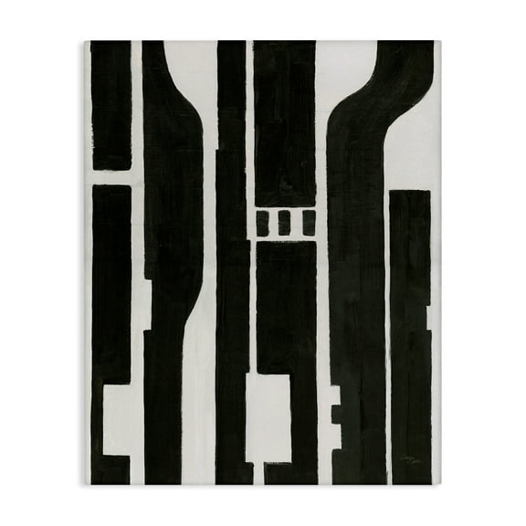 Stupell Industries Circuit Abstract Composition Abstract Painting Wrapped Canvas Art Print Wall Art, 16 x 20