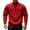 Red, variant on RongHuan Men's Fashion Sweatshirts Quarter-Zip Stand Collar Sweatshirt with Multi Pockets Causal Long Sleeve Tactical Cargo Pullover