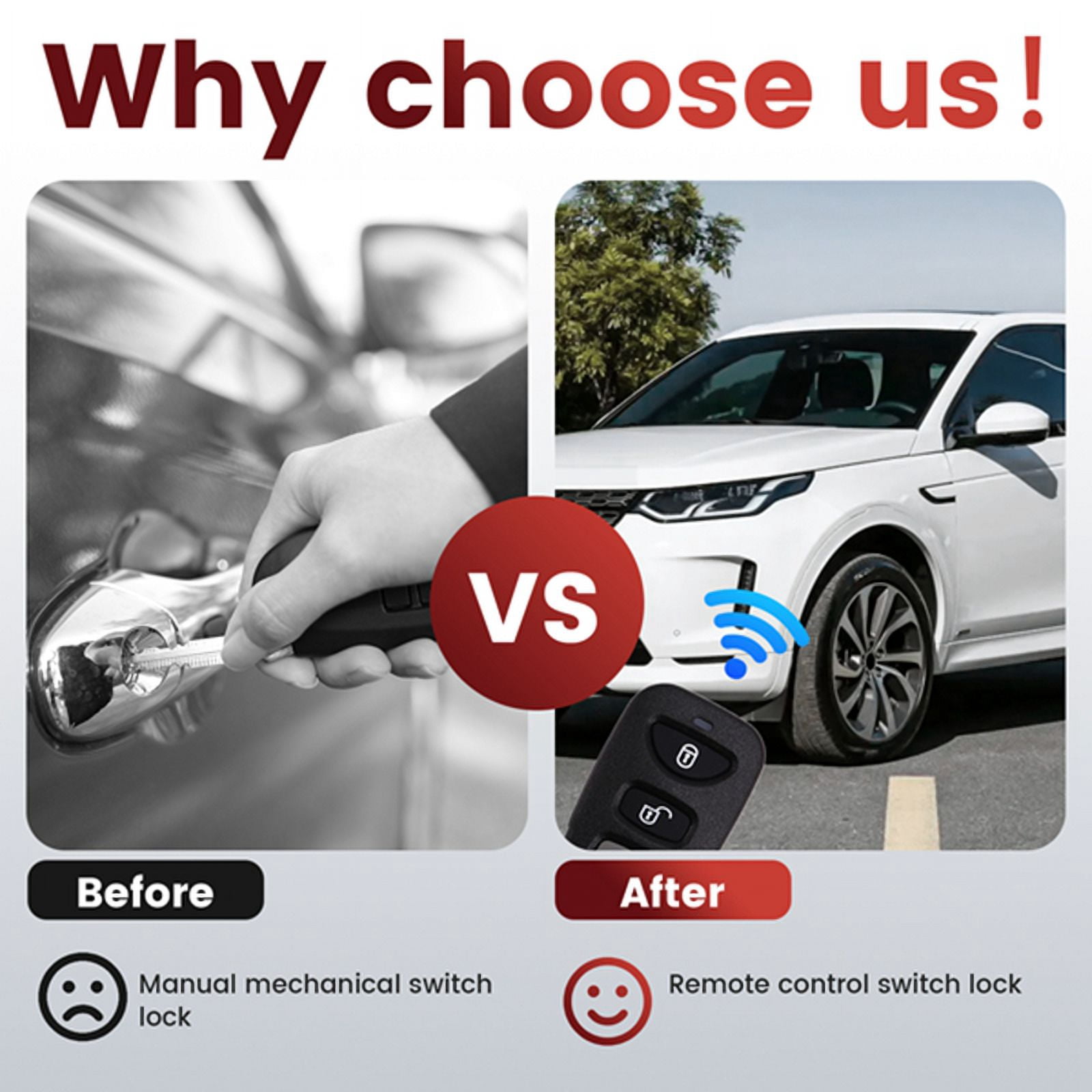 Universal One-Way Car Anti-Theft Device Sound and Light Alarm Remote Car Anti-Theft Alarm Protection System