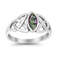 thumbnail image 7 of Celtic Bezel Marquise Solitaire Ring Rainbow CZ 925 Sterling Silver Size 9, 7 of 7