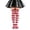 Wide Stripe-Red25, variant on JAJAHO Kids Girls Halloween Socks Striped Thigh High Socks Over The Knee Long Stockings 6-12Y