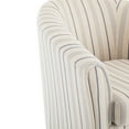 thumbnail image 4 of Fabric Accent Tub Chair - Striped Pattern, Sophisticated Atmosphere, 29.27 In Width Beige Blue Stripe Accent, Relaxing, 4 of 5