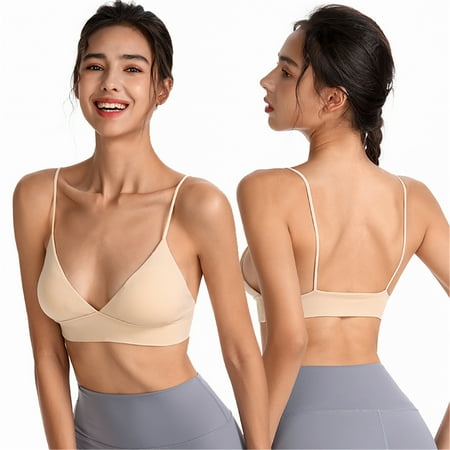 

Simplmasygenix Bras For Women Clearance Summer Fall Woman V Cup Underwired Sleep Seamless Underwear Soft Comfortable Sexy Bra