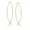Colorname Misc: Rose, variant on 14k White Gold Linear Design Curved Wire Threader Earrings - 1.0 Grams