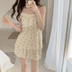 thumbnail image 1 of Pijamas de algodón puro para mujer, pijamas con tirantes, almohadilla para el pecho, estilo puro deseo extraíble, ropa Sexy para el hogar, 1 of 4