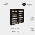 thumbnail image 3 of Closet Zapatera STAY ELIT Minimalista Armable Organizador Multifuncional 36 Pares Negro 6 niveles, 3 of 5