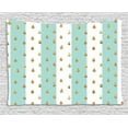 thumbnail image 1 of Modern Tapestry, Drops on Vertical Striped Background Geometric Simplistic Print, Wall Hanging for Bedroom Living Room Dorm Decor, 80W X 60L Inches, Mint Green White and Yellow, by Ambesonne, 1 of 2