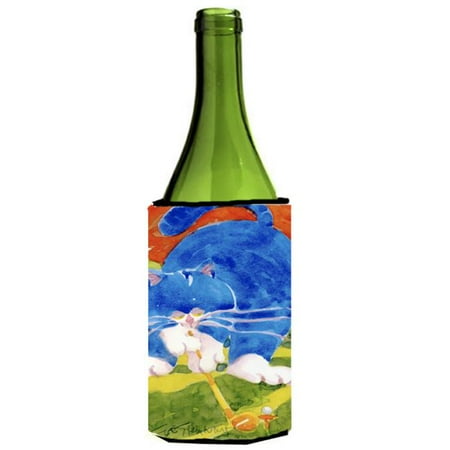

Carolines Treasures 6011LITERK Big Blue the Cat Golfer Wine Bottle Hugger