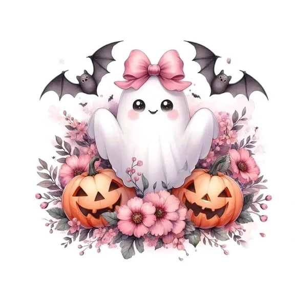 Cute Ghost Halloween Prints, Whimsical Spooky Wall Art Decor