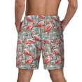 thumbnail image 2 of Lsque Mens Swim Trunks Pink Flamingo Pattern - Bathing Suit Compression Liner - Beach Swim Shorts Swimwear - (S-3XL) - Stretch Quick Dry -Small, 2 of 9
