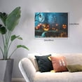 thumbnail image 2 of Daiia Spooky Halloween Print Canvas Decorative Picture – 30x40in Artistic Wall Art, Ready-to-Hang Canvas Print for Living Room（Horizontal）, 2 of 6