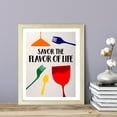 thumbnail image 3 of Designs ByLITA Savor The Flavor of Life, 8 x 10 Wooden Wall Print Inspirational (Framed) | Retro Kitchen Decoration, 3 of 5