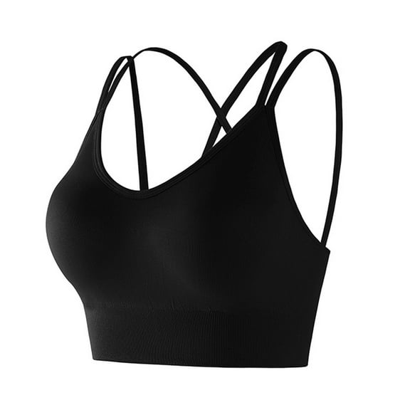 Clothing 2025 Push Up Bras for Women Women's Thin Shoulder Strap Sports Shockproof Back Running Fitness Vest Bra One Cup Bra Plus Size Lace Bras Underwire Brassiere Everyday Bras