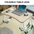 thumbnail image 7 of Foldable Lap Desk for Bed, HONEIER Bed Tray Table with 4 USB Ports, Holder Slots, Cup Holder, Drawer, Laptop Desk Table with Mini Lamp, Fan, Wood Portable Table Stand for Laptop Tablet, 7 of 7