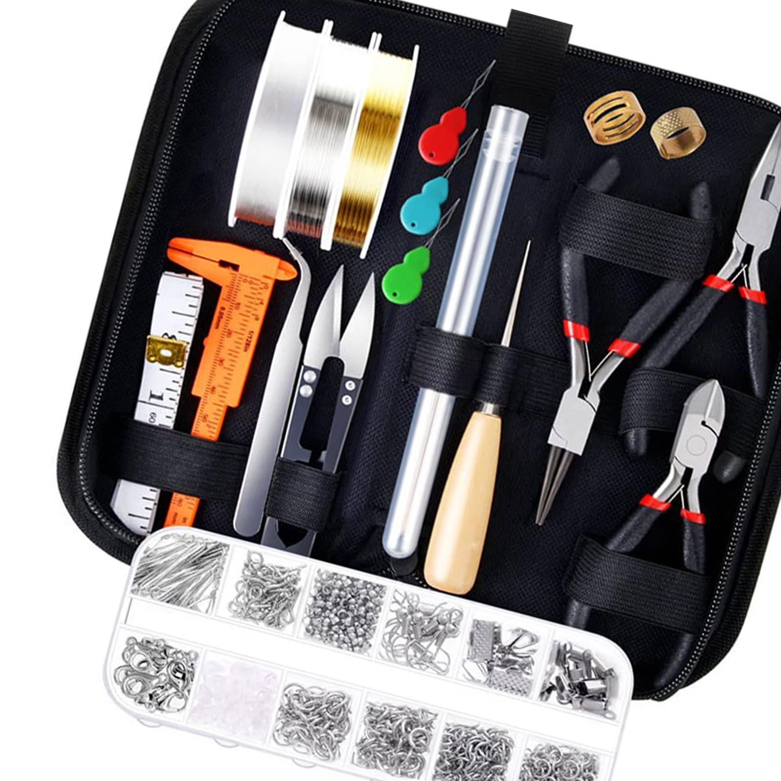HILABEE Jewelry Making Supplies Jewelry Making Tools Set Threaders Jewelry Repair Tool for Hangmade Adults Crafting with Storage Case