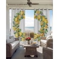 thumbnail image 4 of Yellow Lemons Blackout Curtains, Light Blocking Print Window Curtains, Summer Fruits Leaves Flowers Watercolor Thermal Insulated Window Drapes for Living Room Kitchen Cafe 2 Panels, 84"W x 84"L, 4 of 9