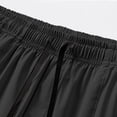 thumbnail image 4 of Men Athletic Shorts Men's Solid Color Elastic Waist Drawstring Zipper Pocket Casual Sports Shorts Black Xxxl, 4 of 9