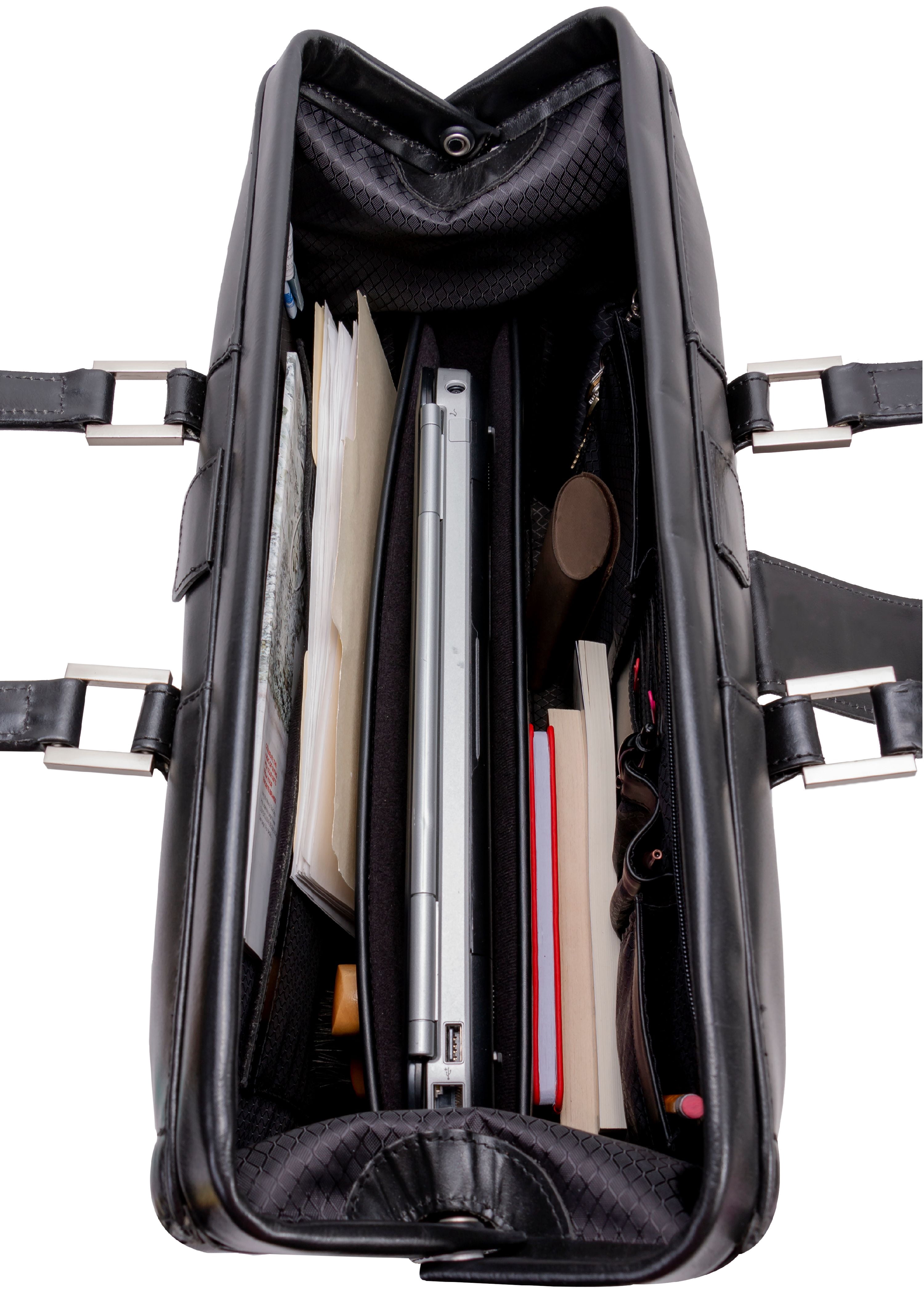 McKlein, V Series, MORGAN, Top Grain Cowhide Leather, 17" Leather Litigator Laptop Briefcase