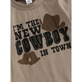 thumbnail image 6 of Argulvti Western Baby Cotton Romper Casual Short Sleeve Round Neck Boots Hat Print Bodysuit Playsuit, 6 of 8