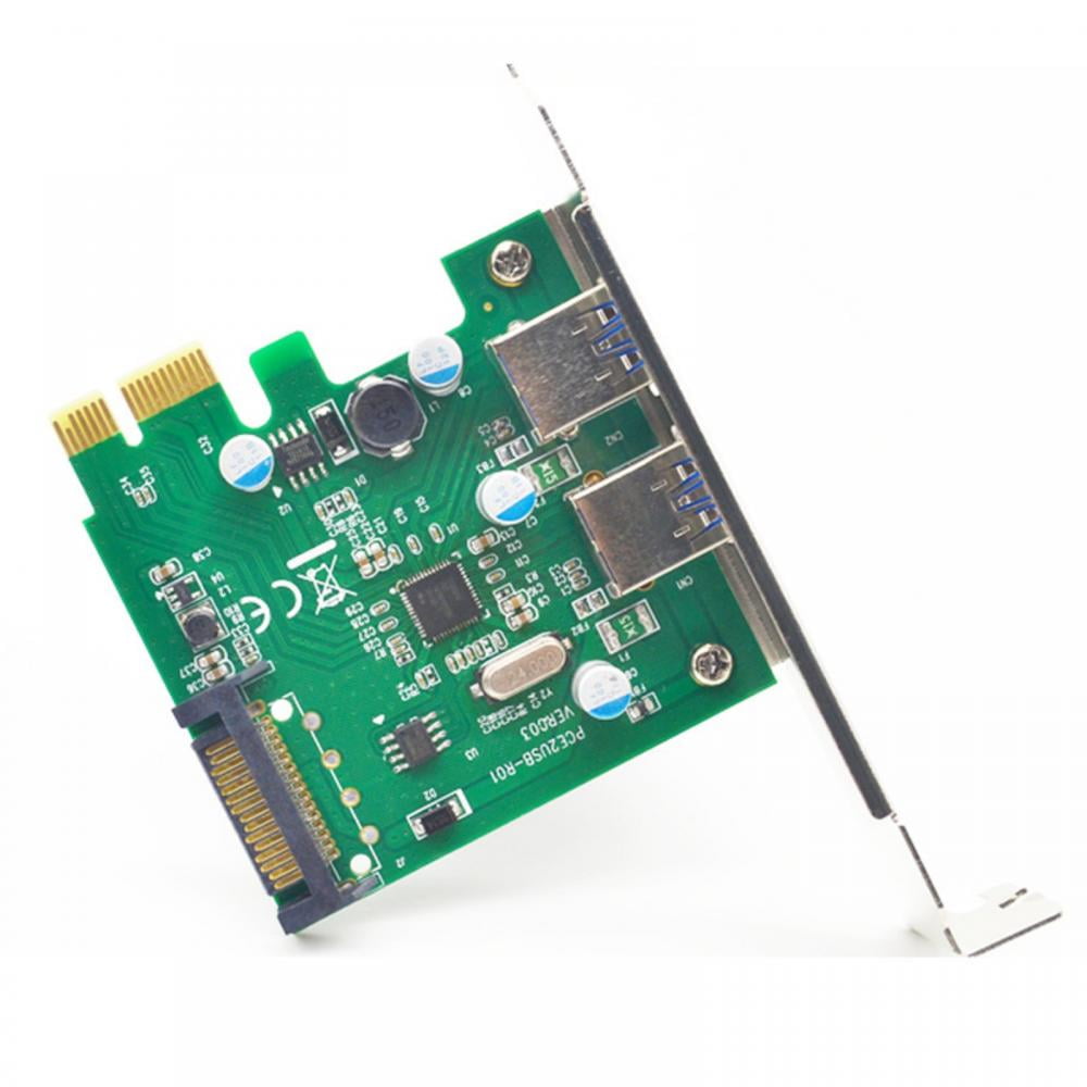 Lorddream 2 Ports USB 3.0 Super Fast 5Gbps PCI Express (PCIe) Expansion Card for Windows Server, XP, 7, Vista, 8, 8.1,10 PCs