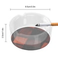 thumbnail image 2 of Round Glass Ashtray 8.5×3.5in Non-Bubble Anti-Rolling Edge Smooth Not Hurt Hands For Living Room Bedroom Work Hotel Office Car Argyle Plaid Darkorange_3, 2 of 8