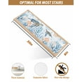 thumbnail image 5 of Ocean Turtle Stair Treads for Wooden Steps Indoor Runner Rug Carpet, Blue Coastal Coral Starfish Seagrass 15 Pieces Peel and Stick Staircase Step Treads Covers Washable Throw Door Mats, 30"x8", 5 of 5