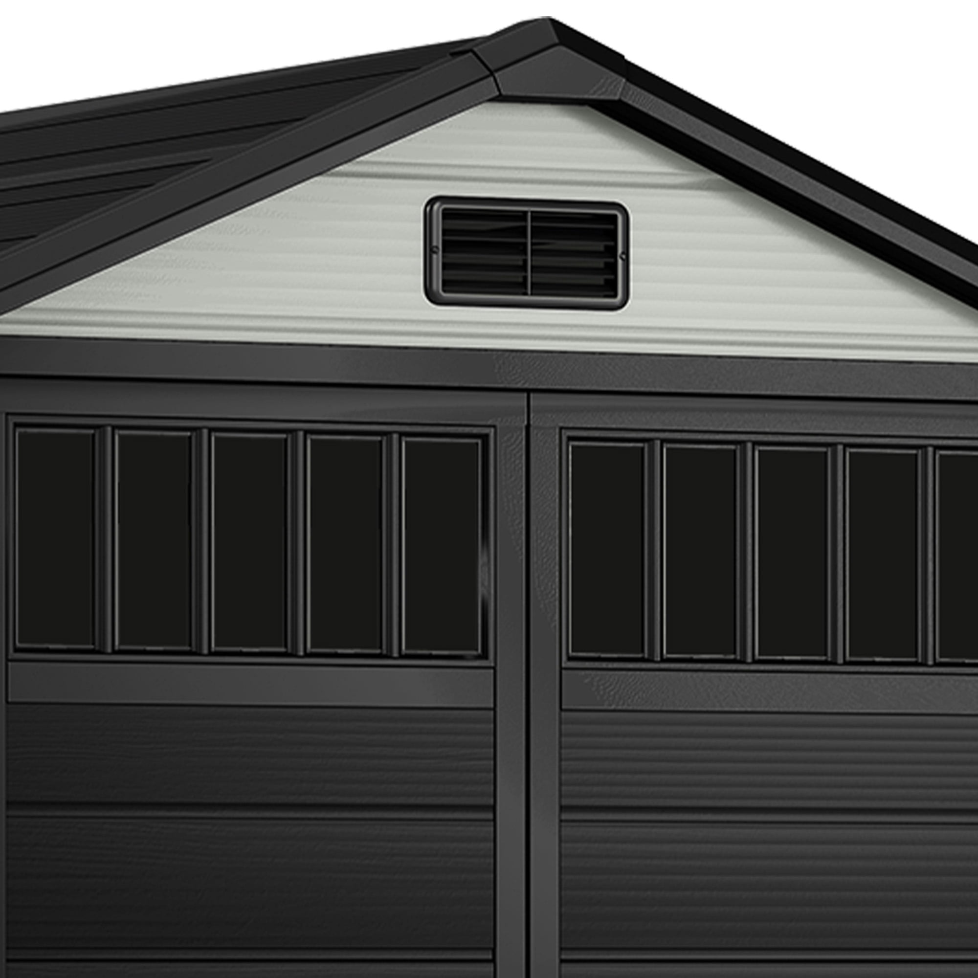 Uforic 6x4.4 FT Outdoor Storage Shed with Floor and Window, Large Storage Shed with Lockable Door, and Vents, Blue Gray