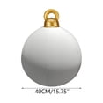 thumbnail image 3 of Eespoir Inflatable Velvet Christmas Balls, Large PVC Christmas Inflatable Ball, Inflatable Flocked Christmas Outdoor Decorations, for Lawn Porch Yard, White, 3 of 5