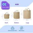 thumbnail image 2 of Coolaroo 3-Pack Small, Medium & Large Utility and Storage Bins with Reinforced Handles, Desert Sand, 2 of 6