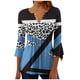 thumbnail image 1 of Blusas de Algodón para las Mujeres Impresas 3/4 Mangas V-Cuello Camiseta, Blusa de Algodón de Imitación Casual para las Mujeres, 1 of 5