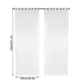 thumbnail image 3 of Paneles de cobertura de ventana de cortina blanca transparente semi-sombreado para cocina, dormitorio, sala de estar, 2 piezas, 140x260cm Kearding LF0158-04B*2, 3 of 7