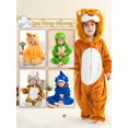 thumbnail image 6 of HAHASHOW Unisex Infant Toddler Animal Flannel Hooded Romper Jumpsuit, Fall Winter Warm Soft One-Piece Onesie, Machine Washable, 0-3T, 6 of 7