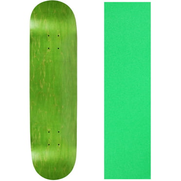 Cal 7 Blank Skateboard Deck with Mob Green Glitter Grip Tape 