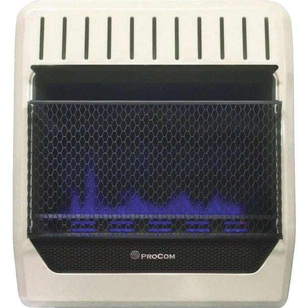 Ventless Dual Fuel Blue Flame Thermostat Control Wall Heater 20,000 BTU 20,000 BTU