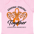 thumbnail image 4 of Inktastic Leukemia Awareness Staying Strong Together and Orange Ribbon Boys or Girls Baby Bodysuit, 4 of 5