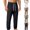 Black, variant on Zpzdpjkx Mens Solid Tapered Athletic Pants Elastic Drawstring Waist Quickly Dry Breathable All Season Outdoor Training Walking Casual Pants for Mens