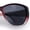 [No Stone] Burgundy Clear Frame - Black Lens, variant on SA106 Polarized 55mm Fit Over OTG Butterfly Rhinestone Diva Sunglasses Shiny Black
