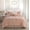 Blush, variant on Nanshing Carla Microfiber 7-Piece Bedding Comforter Set with BONUS Pillows, Queen, White