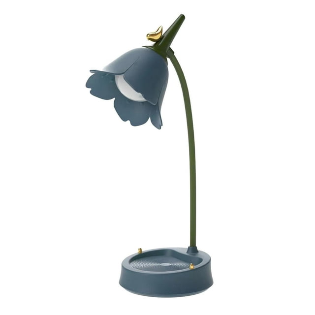LILELIS Flower LED Desk Lamp Student Bedroom Lighting Reading USB Flower Lampshade Table for Boys Sensory Light Covers