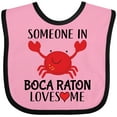 thumbnail image 3 of Inktastic Someone in Boca Raton Loves Me Boys or Girls Baby Bib, 3 of 4