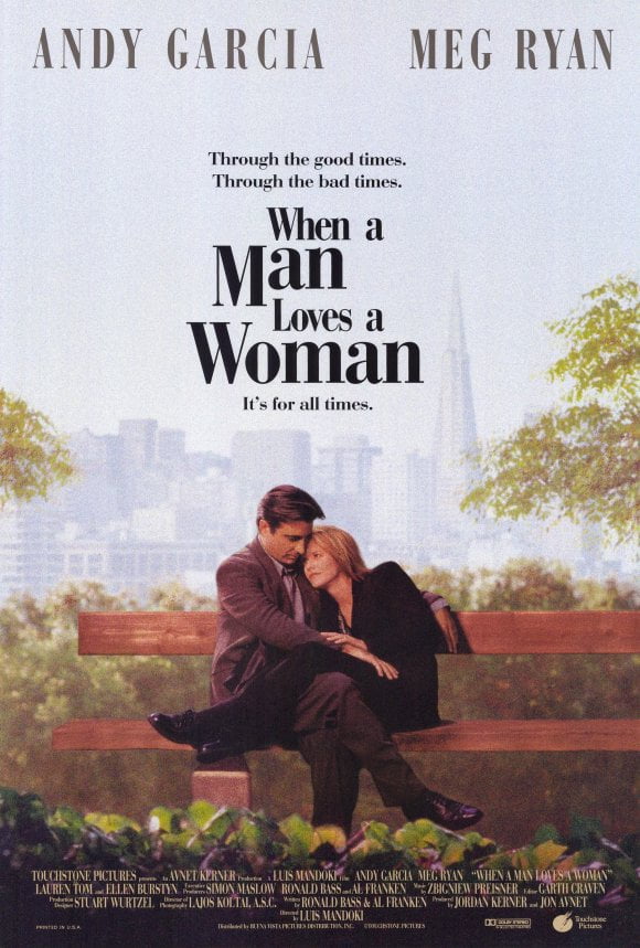 orig 27x40 movie poster ANDY GARCIA WHEN A MAN LOVES A WOMAN MEG RYAN 1994 