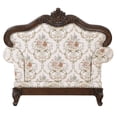 thumbnail image 5 of ACME Nayla Floral Upholstered Rolled Arm Chair with Pillow Walnut, 5 of 5