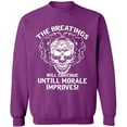 thumbnail image 2 of OXI Crewneck Sweatshirt - Breating Morale Improves,Basic Casual Sweatshirts for Men's and Women Fleece Sweatshirt Long Sleeve- Purple X-Large, 2 of 2
