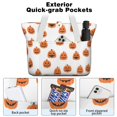 thumbnail image 2 of Tote Bag for Women - White Halloween Pumpkins Shoulder Bag - Large Utility Work Duffle Bag with Zipper Handbag for Travel, Work, Sprots, 2 of 5